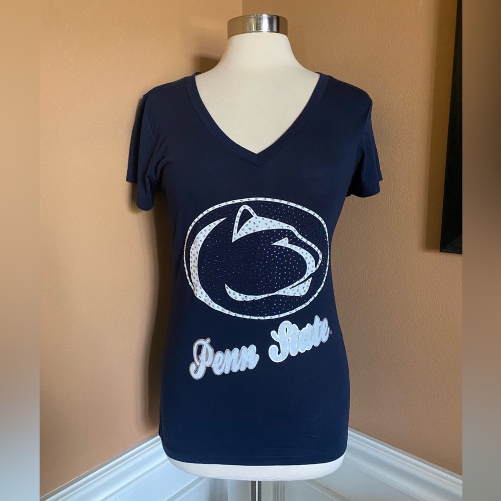 Campus Heritage V Neck Beaded Penn State Tee M